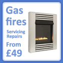 Gas fires servicing repairs  from £49